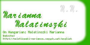 marianna malatinszki business card